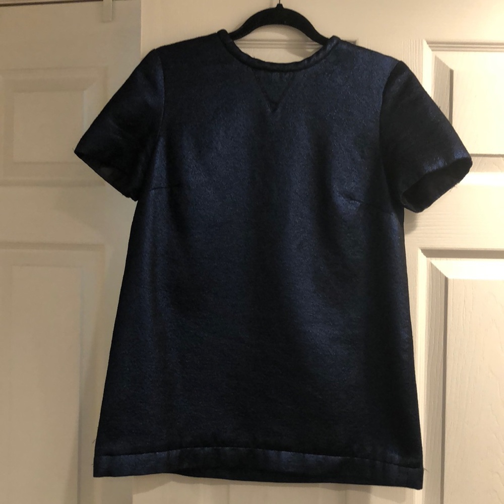 Metallic blue Marc Jacobs short sleeve top